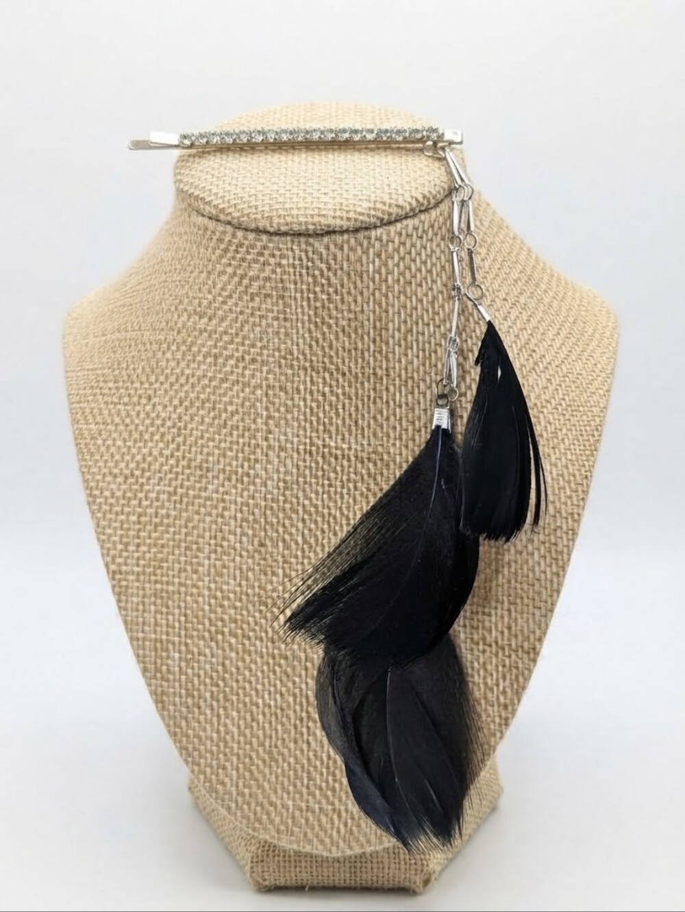 Crystal And Feather Hair Pin